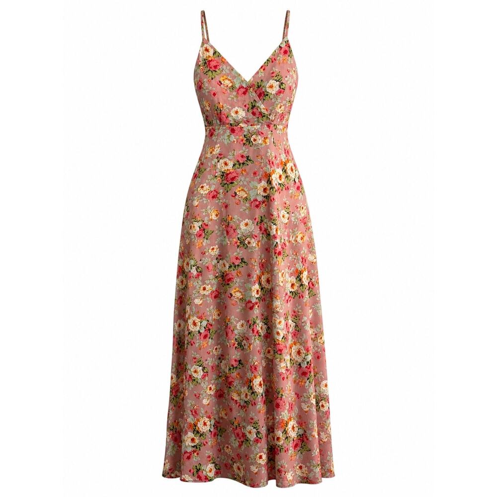 Lulus Everlasting Bliss Blush Floral Maxi Dress - Size Small - NWT - Picture 3 of 10